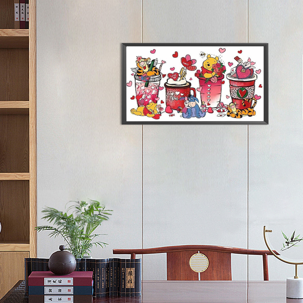 Winnie The Pooh Mug - Full Round Drill Diamond Painting 55*30CM