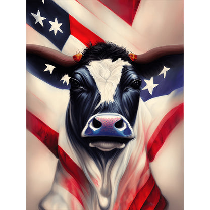 American Flag Animal - Full Round Drill Diamond Painting 30*40CM