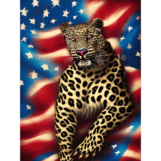 American Flag Animal - Full Round Drill Diamond Painting 30*40CM