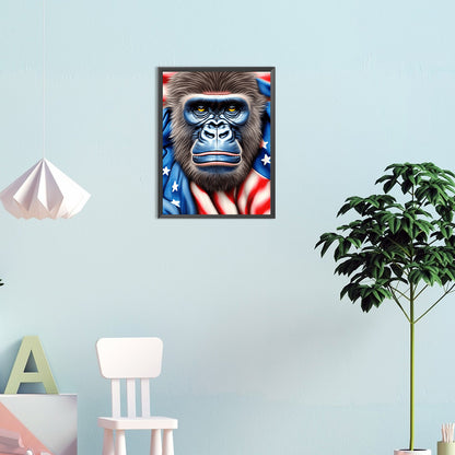 American Flag Animal - Full Round Drill Diamond Painting 30*40CM
