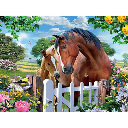 Horse - Full Round Drill Diamond Painting 40*30CM