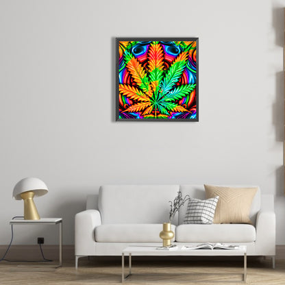 Marijuana Leaf - Full Round Drill Diamond Painting 30*30CM