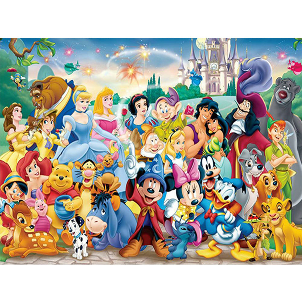 Disney Cartoon Character - Full Round Drill Diamond Painting 40*30CM