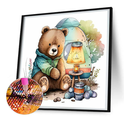 Warm Bear - Full Round Drill Diamond Painting 30*30CM