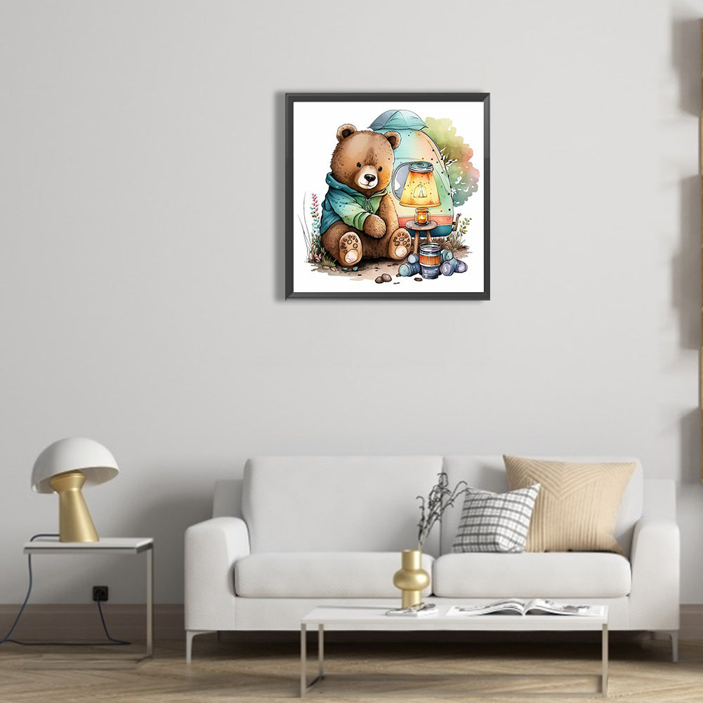 Warm Bear - Full Round Drill Diamond Painting 30*30CM