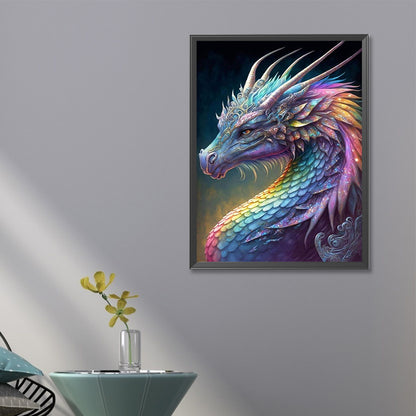 Rainbow Dragonscale Dragon - Full Round Drill Diamond Painting 40*60CM