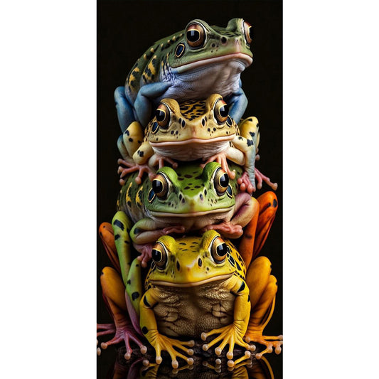 Four Frogs - Full Round Drill Diamond Painting 40*80CM