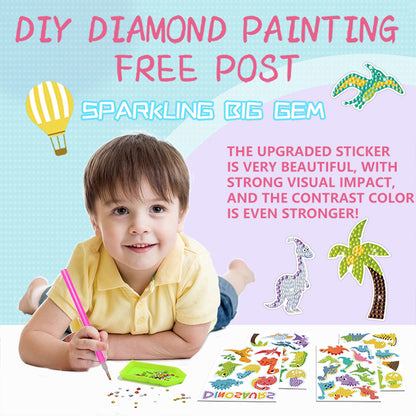 4pcs Diamond Painting Stickers Abstract 5D Gem Sticker Arts Crafts DIY Toys Kits