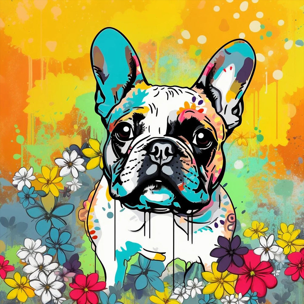 Calm Dog - Full Round Drill Diamond Painting 30*30CM