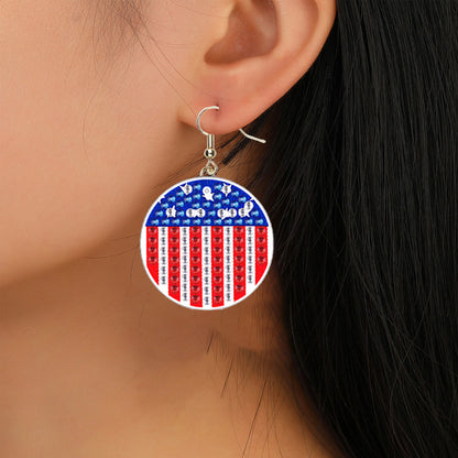 DIY 2 Pairs Diamond Painting Earrings Special Shaped Double Sided Jewelry