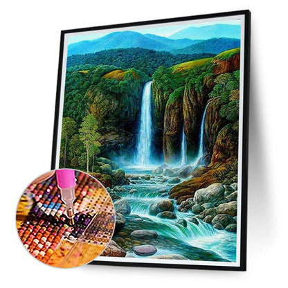 Mountains And Rivers - Full Round Drill Diamond Painting 45*60CM