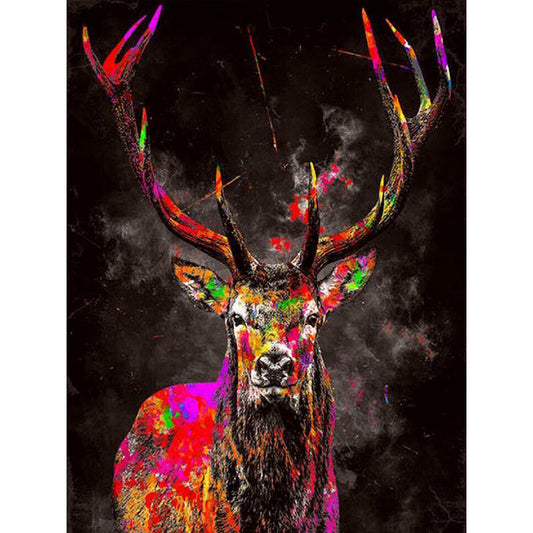 Splash Elk - Full Round Drill Diamond Painting 30*40CM