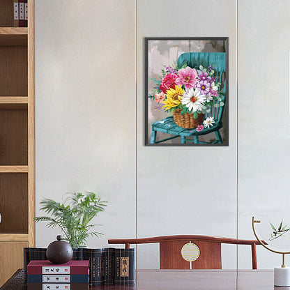 Flower Chair - Full Round Drill Diamond Painting 30*40CM