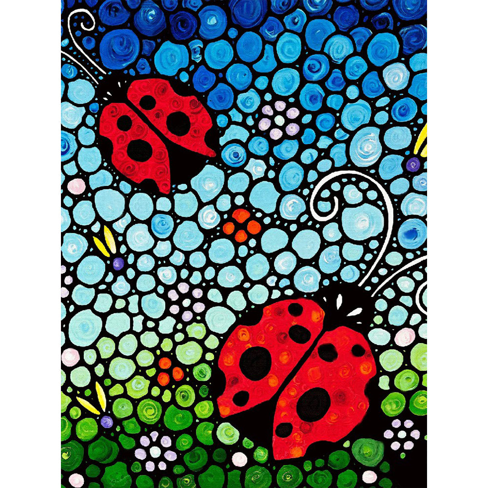 Ladybug - Full Round Drill Diamond Painting 30*40CM