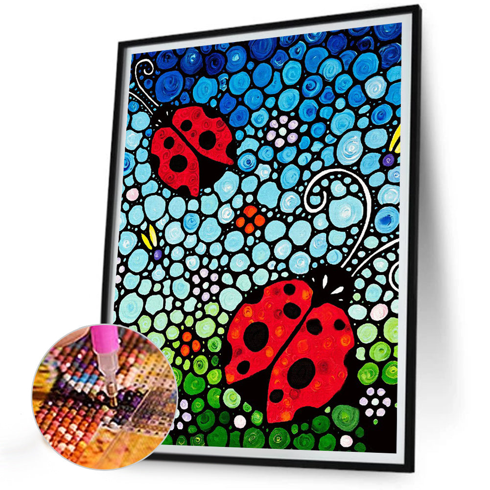 Ladybug - Full Round Drill Diamond Painting 30*40CM