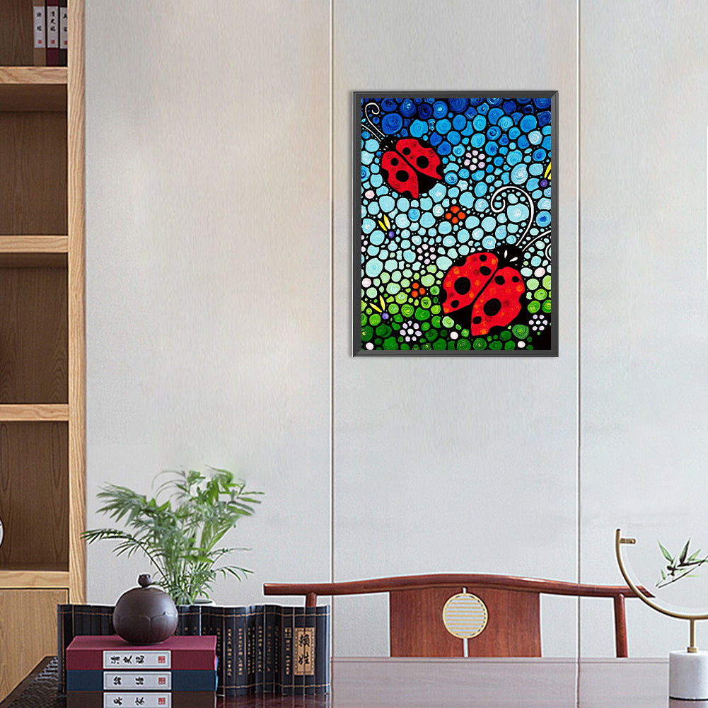 Ladybug - Full Round Drill Diamond Painting 30*40CM