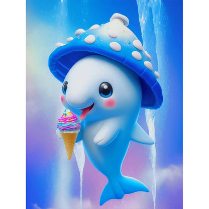 Active Dolphin - Full Round Drill Diamond Painting 30*40CM