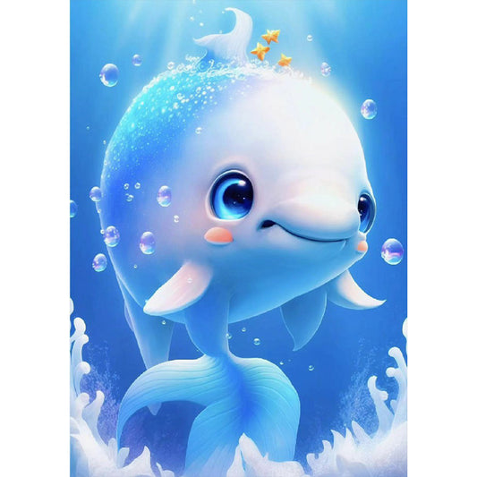 Active Dolphin - Full Round Drill Diamond Painting 30*40CM