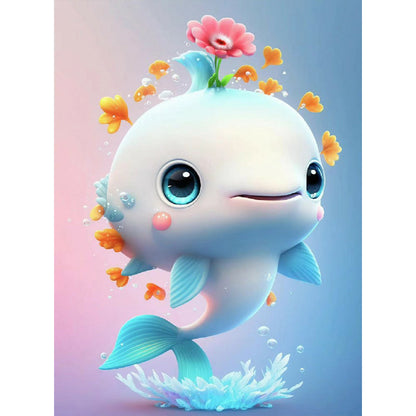 Active Dolphin - Full Round Drill Diamond Painting 30*40CM