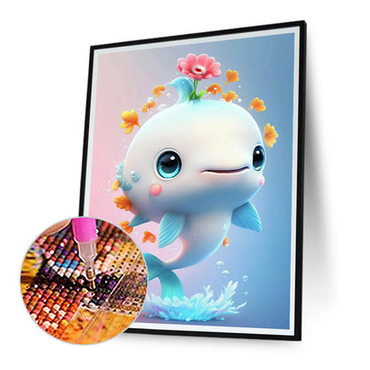 Active Dolphin - Full Round Drill Diamond Painting 30*40CM
