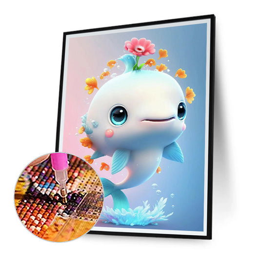 Active Dolphin - Full Round Drill Diamond Painting 30*40CM