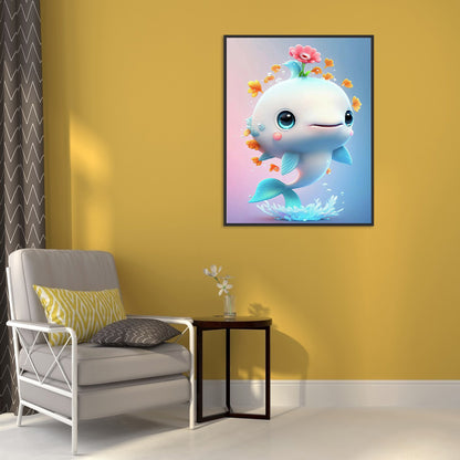 Active Dolphin - Full Round Drill Diamond Painting 30*40CM