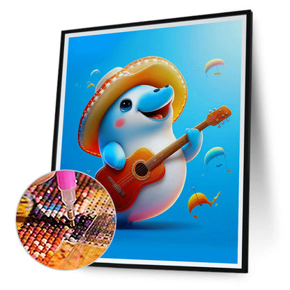 Active Dolphin - Full Round Drill Diamond Painting 30*40CM