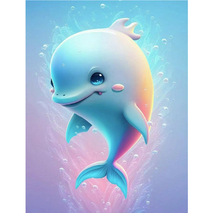Active Dolphin - Full Round Drill Diamond Painting 30*40CM