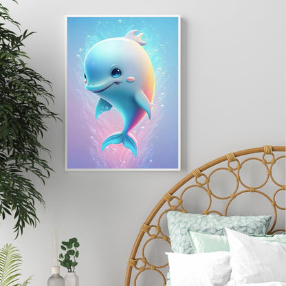 Active Dolphin - Full Round Drill Diamond Painting 30*40CM