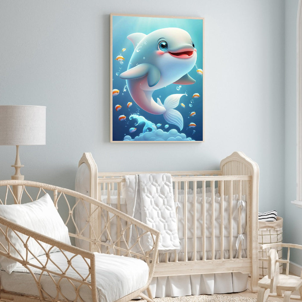 Active Dolphin - Full Round Drill Diamond Painting 30*40CM