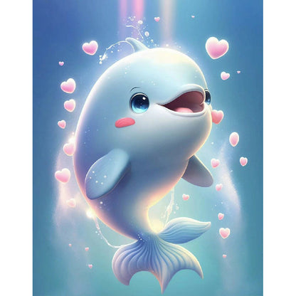 Active Dolphin - Full Round Drill Diamond Painting 30*40CM