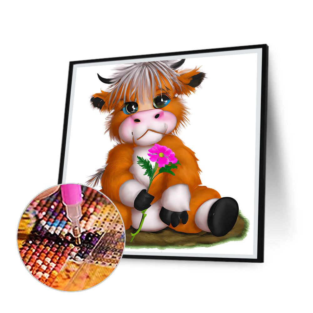 Highland Yak - Full Round Drill Diamond Painting 30*30CM