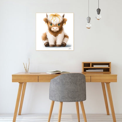 Highland Yak - Full Round Drill Diamond Painting 30*30CM