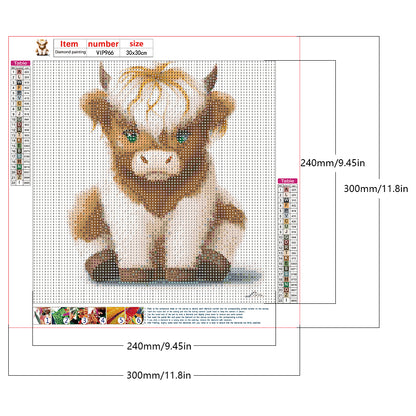 Highland Yak - Full Round Drill Diamond Painting 30*30CM