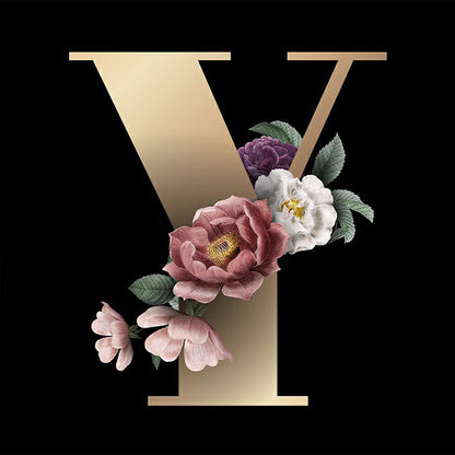 Letter Y - Full Round Drill Diamond Painting 45*45CM