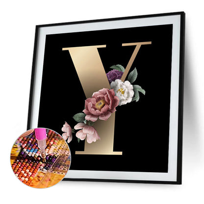 Letter Y - Full Round Drill Diamond Painting 45*45CM