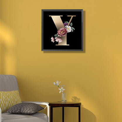 Letter Y - Full Round Drill Diamond Painting 45*45CM