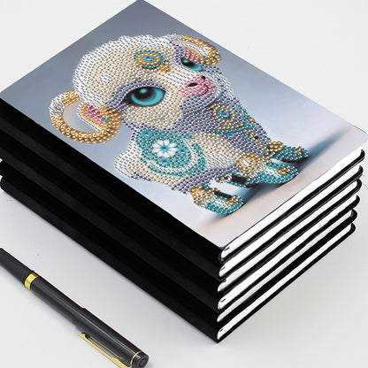 5D Diamond Mosaic Notebook 50 Pages DIY Art Craft A5 Journal Hand Chinese Zodiac