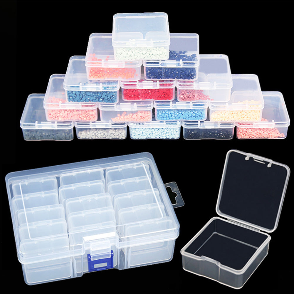 Clear Bead Storage Containers Small Parts Storage Diamond Painting Accessory Box