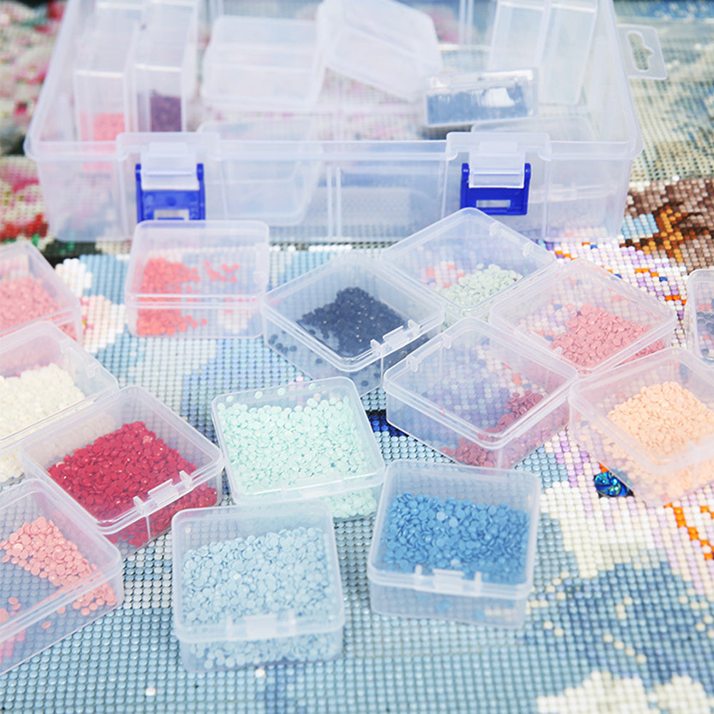 Clear Bead Storage Containers Small Parts Storage Diamond Painting Accessory Box