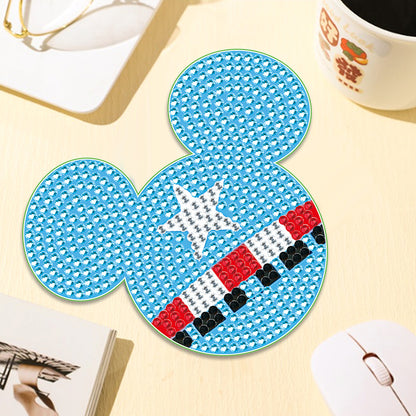 DIY Diamond Painting Coasters Kit Anti Slip Coasters Cartoon Mickey Cup Coasters