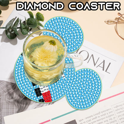 DIY Diamond Painting Coasters Kit Anti Slip Coasters Cartoon Mickey Cup Coasters