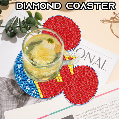 DIY Diamond Painting Coasters Kit Anti Slip Coasters Cartoon Mickey Cup Coasters