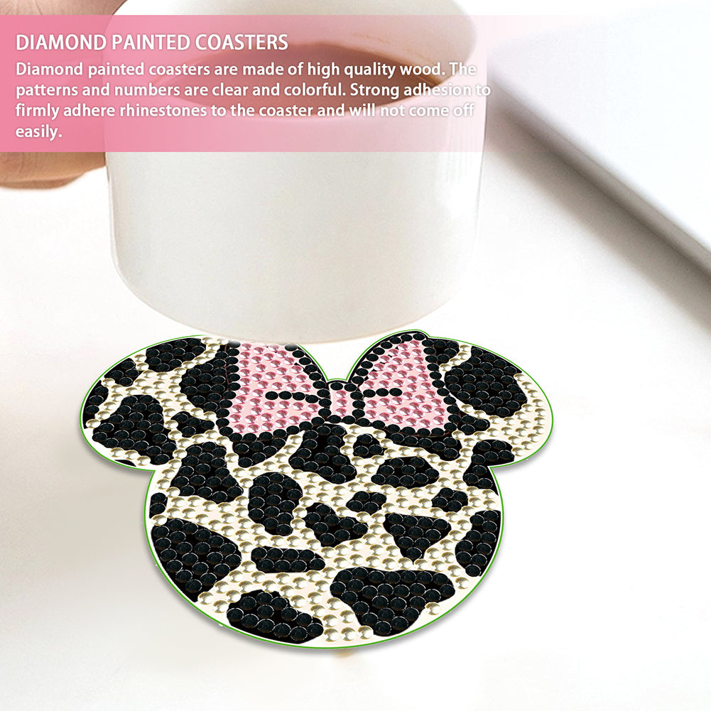 DIY Diamond Painting Coasters Kit Anti Slip Coasters Cartoon Mickey Cup Coasters