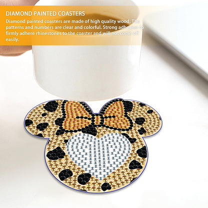 DIY Diamond Painting Coasters Kit Anti Slip Coasters Cartoon Mickey Cup Coasters