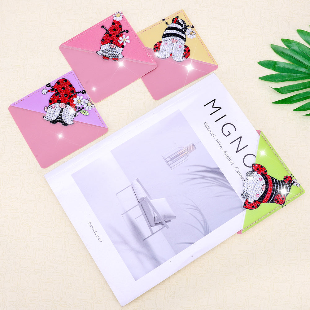 DIY Diamond Art Bookmarks Art Craft 5D Leather Triangle for Beginner Adults Kids