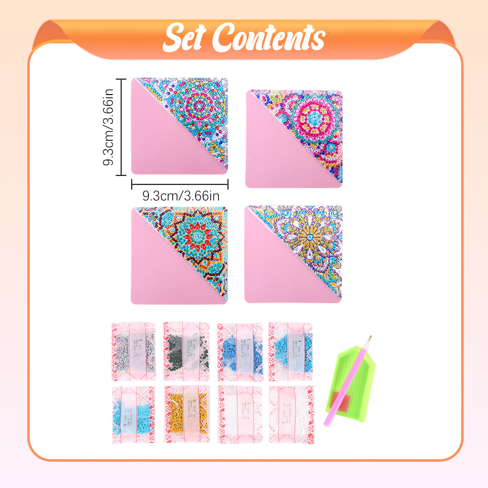 DIY Diamond Art Bookmarks Art Craft 5D Leather Triangle for Beginner Adults Kids