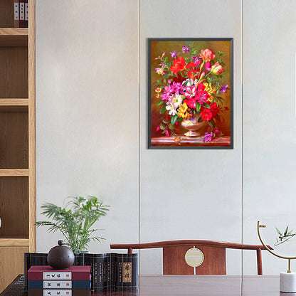 Thriving Flower - Full Round Drill Diamond Painting 30*40CM