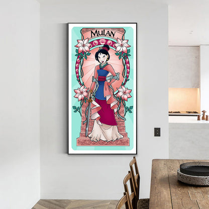 Hua Mulan - Full Round Drill Diamond Painting 40*70CM