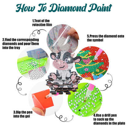 DIY Crystal Drink Coasters Anti Slip Coasters Spot Drill Coaster for Adults Kids